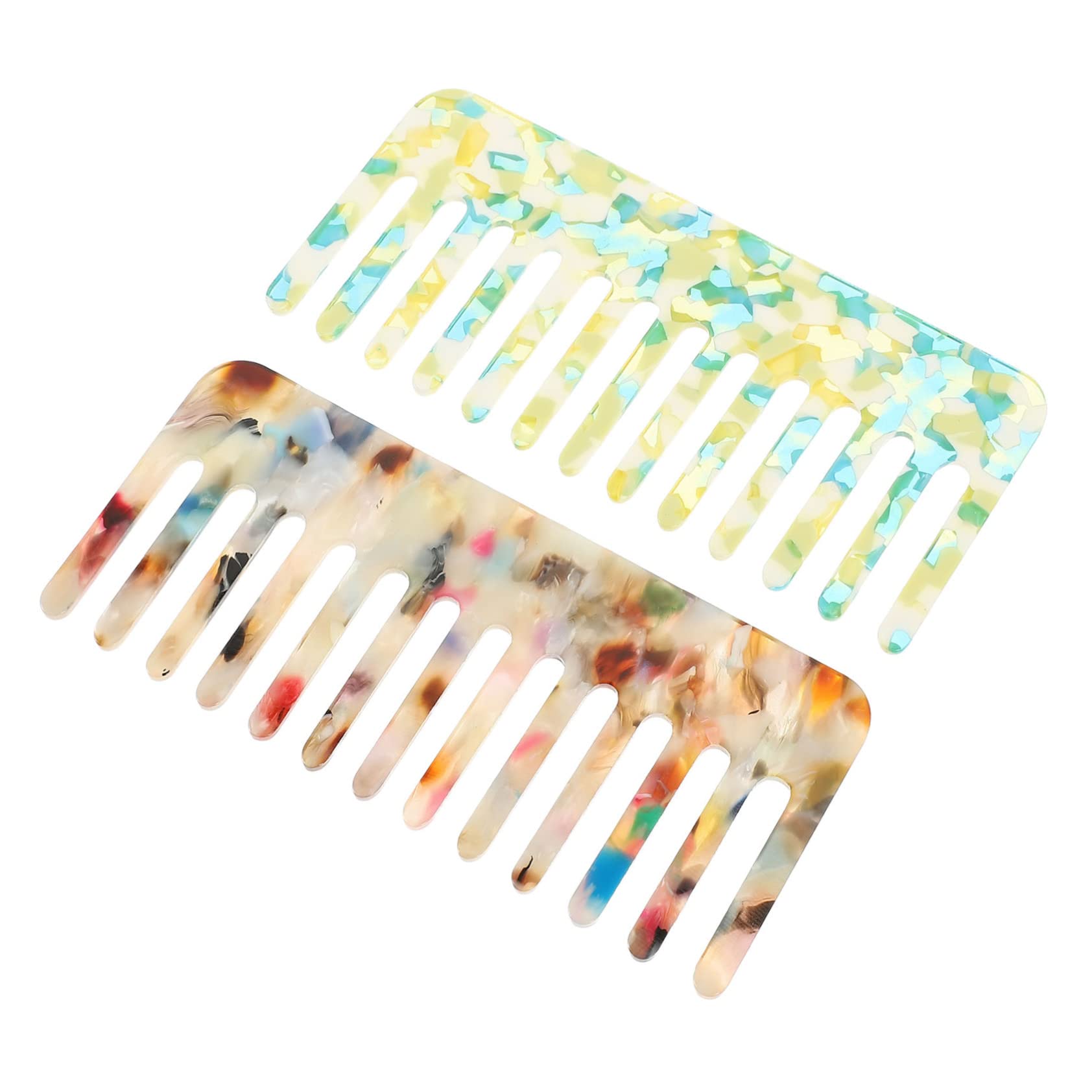 Healeved 6piezas Peine Antiestático Para Corte De Cabello Peine Para Desenredar Cabello Seco y Húmedo y Floral