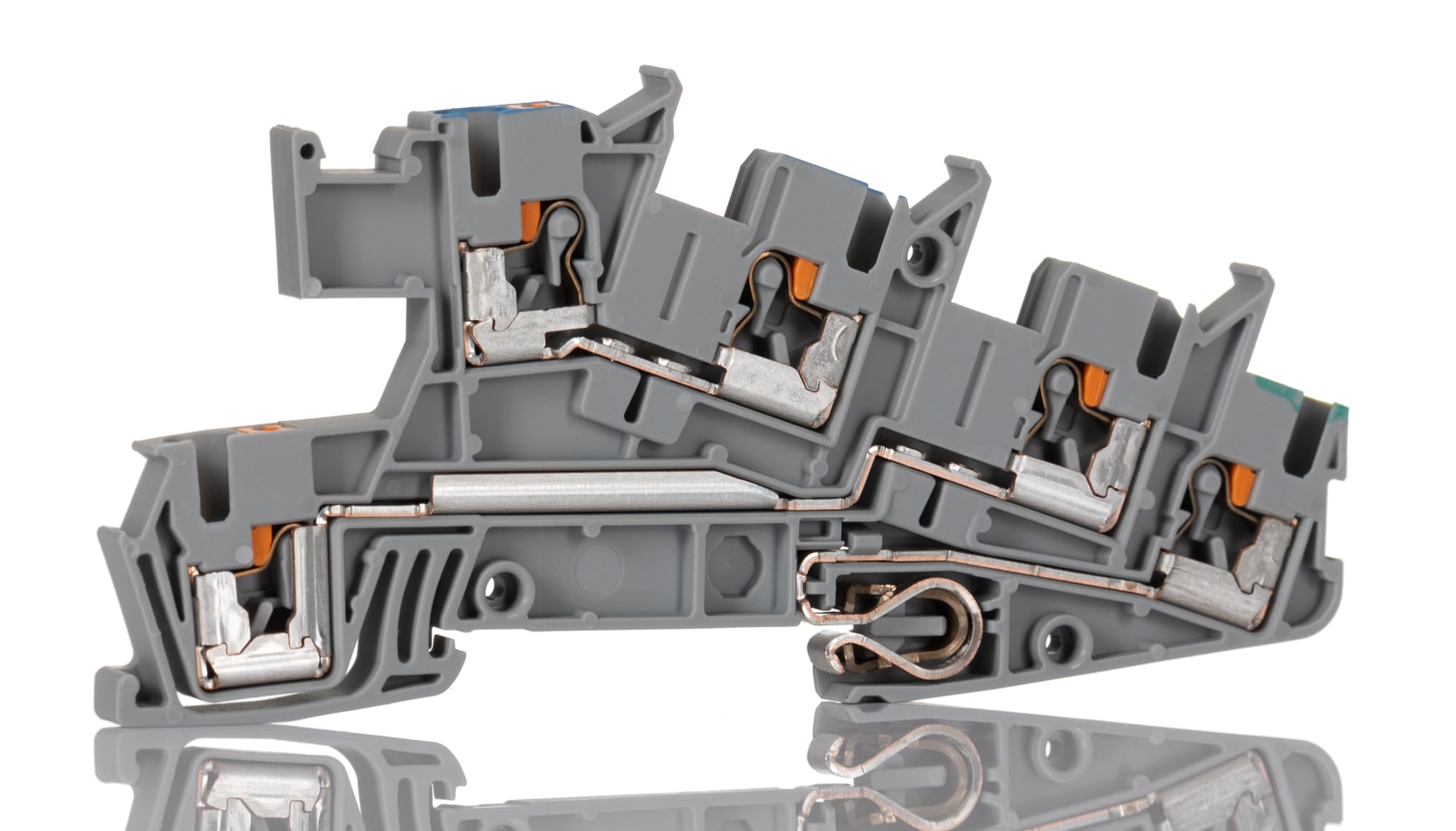 PHOENIX CONTACT Installationsschutzleiterklemme PTI 2,5-PE/L/N, 50 Stück, 3213950 | Push-in-Anschluss, 24 A, 400 V, 5,2 mm Breite, für NS 35/7,5 und NS 35/15 Montageschienen, 0,14 mm² - 4 mm² Querschnitt