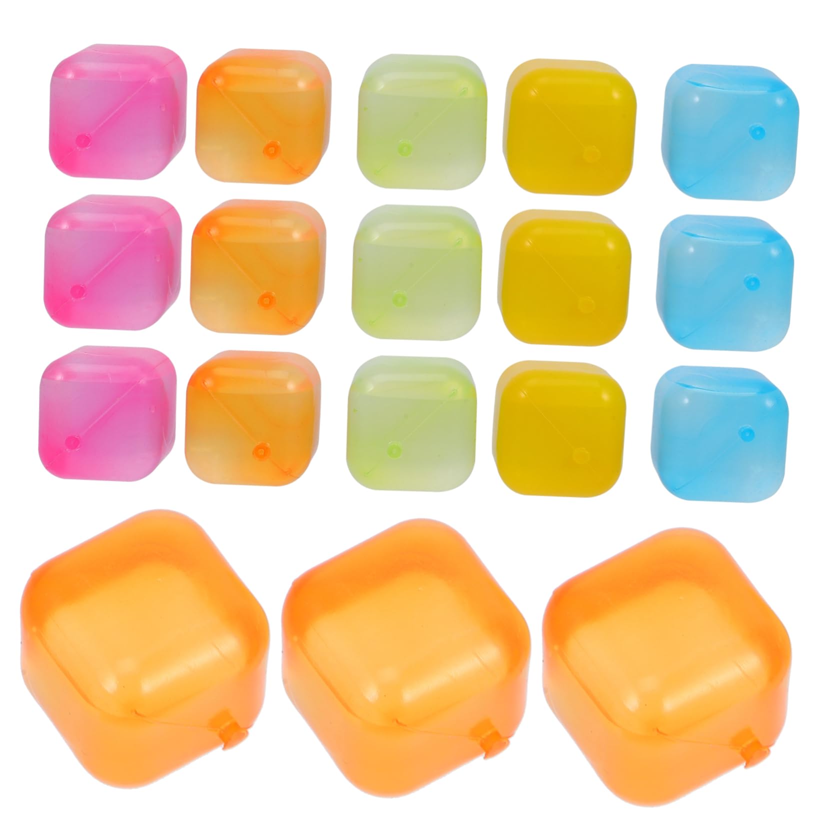 Cabilock 4 Juegos Cubitos De Hielo De Plastico Moldes De Hielo Para Whisky Fabricación De Cubitos De Hielo Cubitos De Hielo Recargables Cubitos De Hielo Recongelables El Plastico Uds * 4