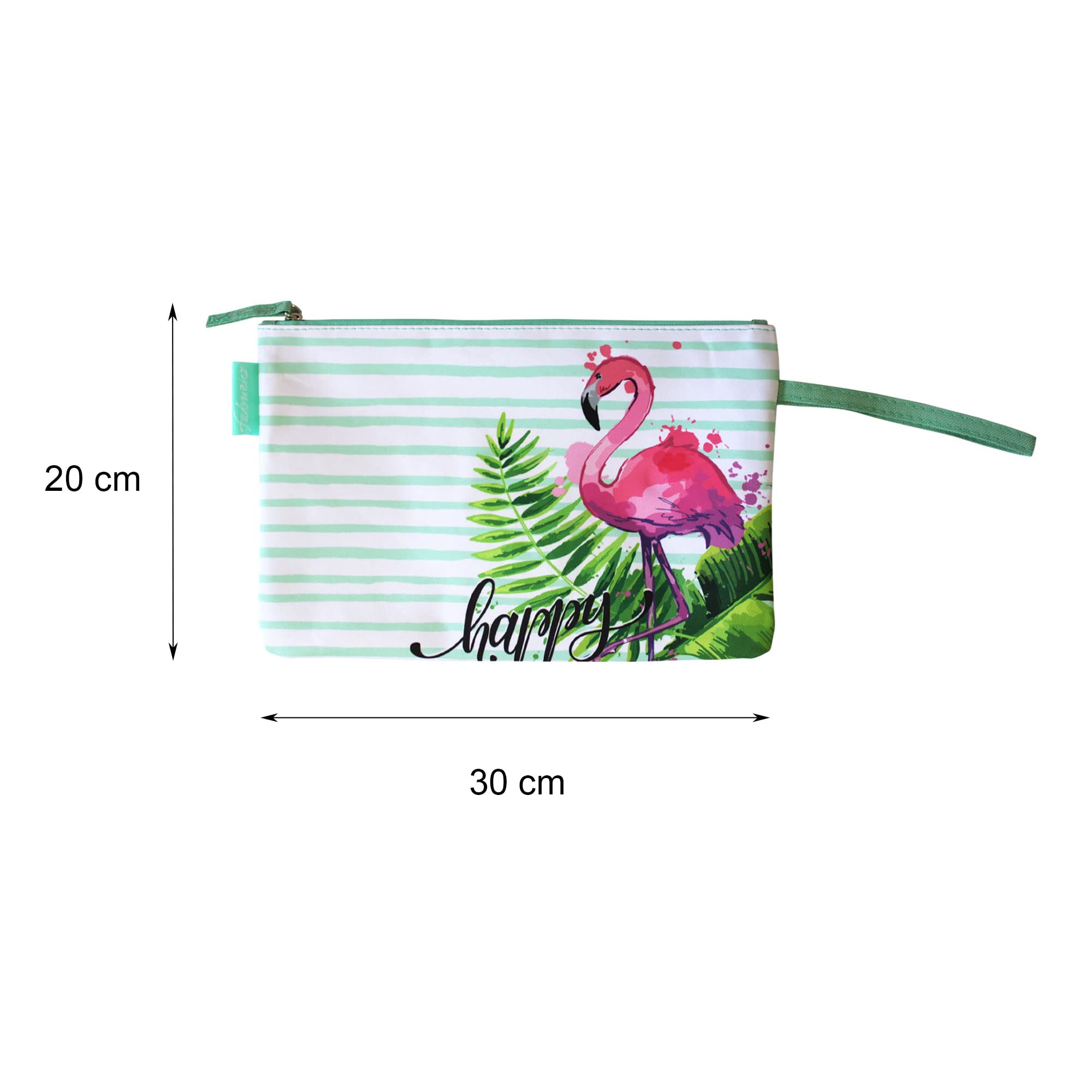 Bikini Wetbag Happy Lindgrün, wasserdichte Badetasche, Bikini Bag im Sommer Design, Nasstasche für Unterwegs, Schwimmbeutel für Urlaub, Strand, Schwimmbad