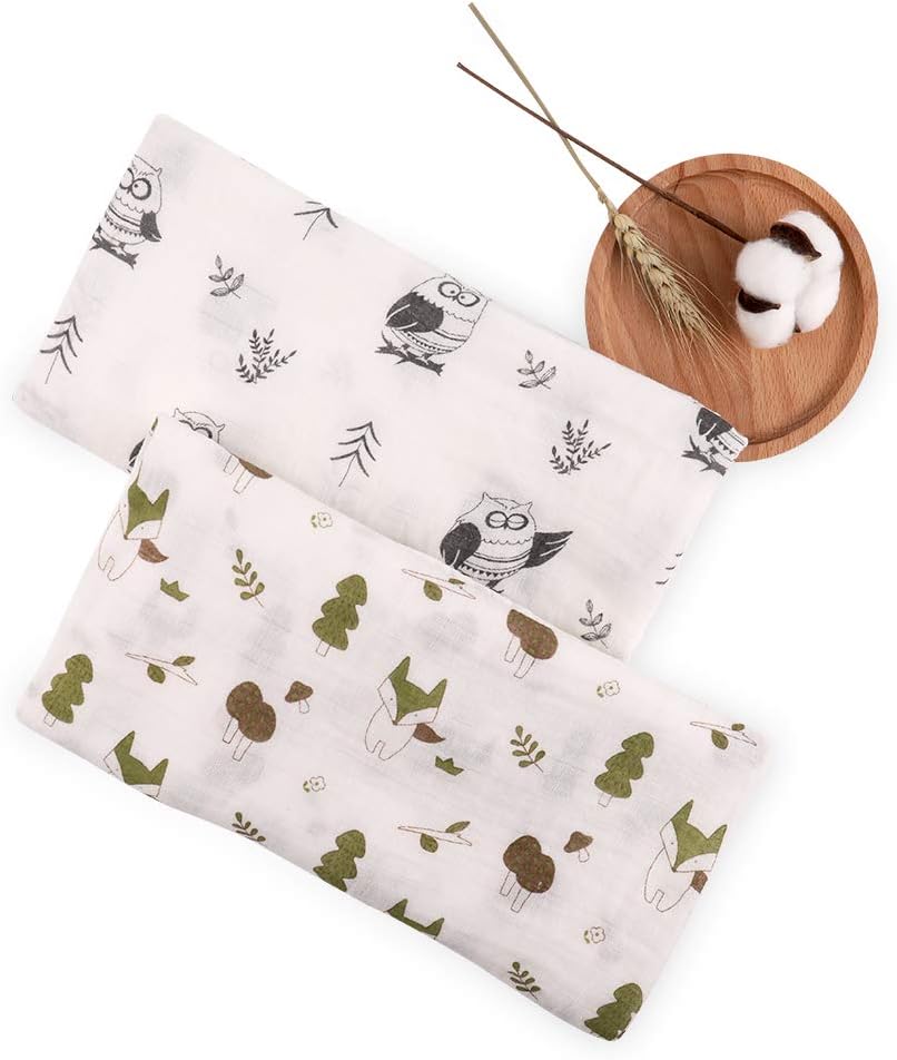 Baby Swaddle Wrap Blanket Newborn Infant Breastfeeding Cover Baby Shower Gifts Set of 2