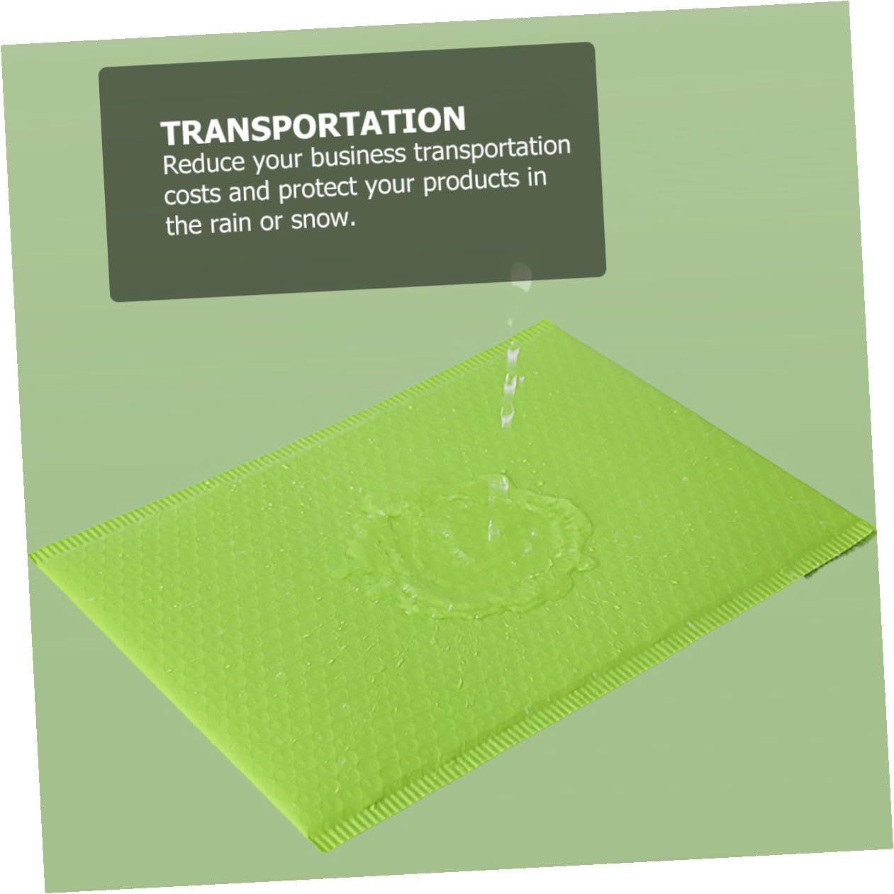 Cabilock 20pcs Thickened Matte Bubble Pouch Shipping Bags Waterproof Shock-absorbent Packaging Bags for Clothing Mailer, Green and Black Po Film 28x43cm for Secure Courier Use