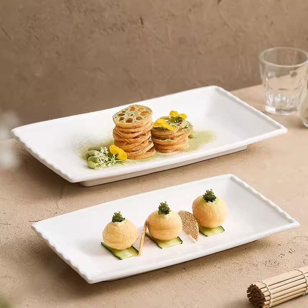 Forniture Per Feste Piatto piatto, Piatto piano, Piatto di pesce al vapore lungo, Piatto speciale for presentazione di cibo cinese del ristorante dell'hotel, Piatto freddo rettangolare, Piatto freddo