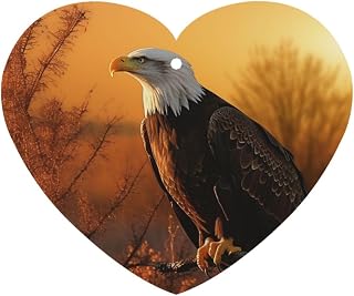 Golden Sunset Bald Eagle Print Car Air Fresheners Cute Hanging Air Freshener Fragrance Scented Cards Car Pendant Decor Aromatherapy Tablets for Car Bedroom Wardrobe Shoe Cabinet
