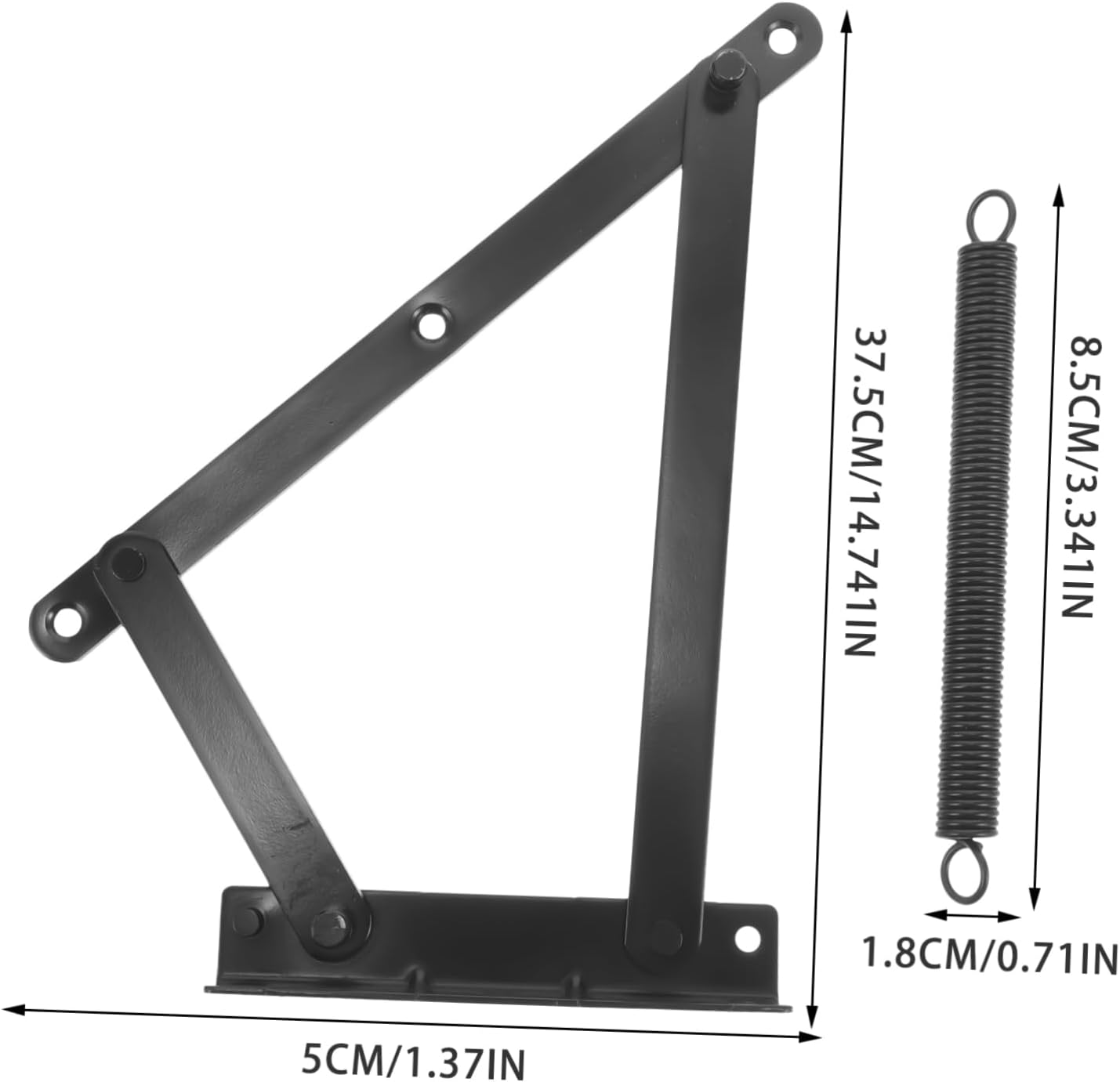 1 Set Folding Sofa Hinge Durable Stainless Steel Spring Joint for Lift Support Design Smooth Operation for Sofa Beds Home Use