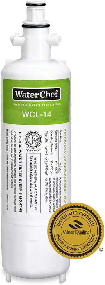 WaterChef WCL-14 Premium Refrigerator Water Filter Replacement for LG LT700P