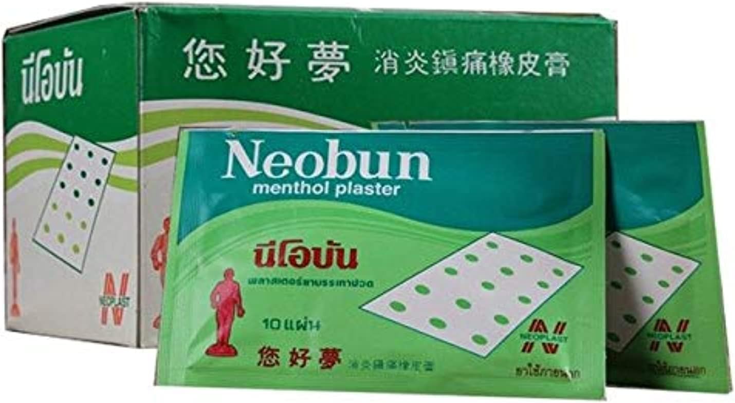 Thailand Neobun Anti-Inflammatory Analgesic Paster Treatment (Pack of 20)
