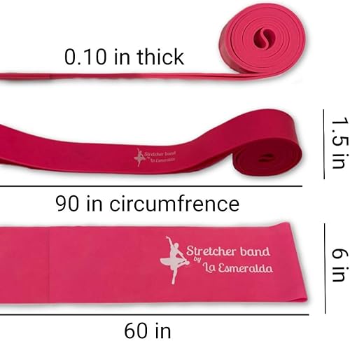 Miniatura 3 de La Esmeralda Juego de 2 bandas elásticas para ballet, bailarines, gimnasia. Bandas de resistencia para mejorar la flexibilidad, división y fuerza. 3