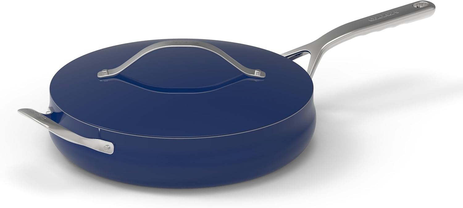 Cuisinart Culinary Collection Nonstick Cookware 4.5 Qt. Sauté Pan + Helper Handle + Cover, Sapphire