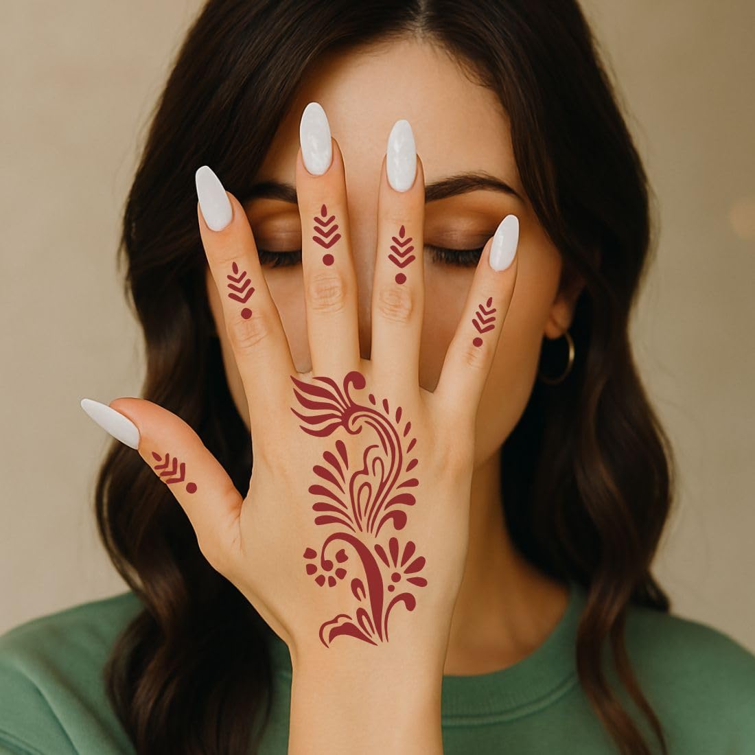 Mehndi Stencil Sticker for Girl and Women Beautiful Mehndi Art 1