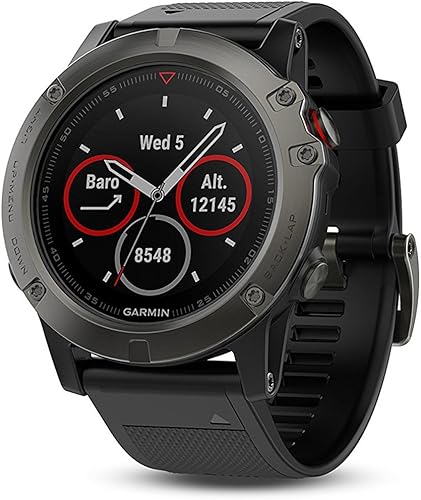 Vista 7 de Garmin fēnix 5, Smartwatch Multisport GPS Premium y Resistente, Azul Granito Granito Azul