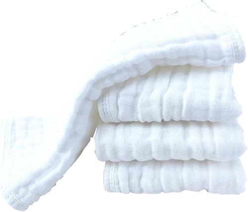 Miniatura 59 de Synrroe Paños de muselina grandes para eructos, paños de muselina para bebés niñas y niños, paquete de 10 extraabsorbentes y suaves de muselina, 6