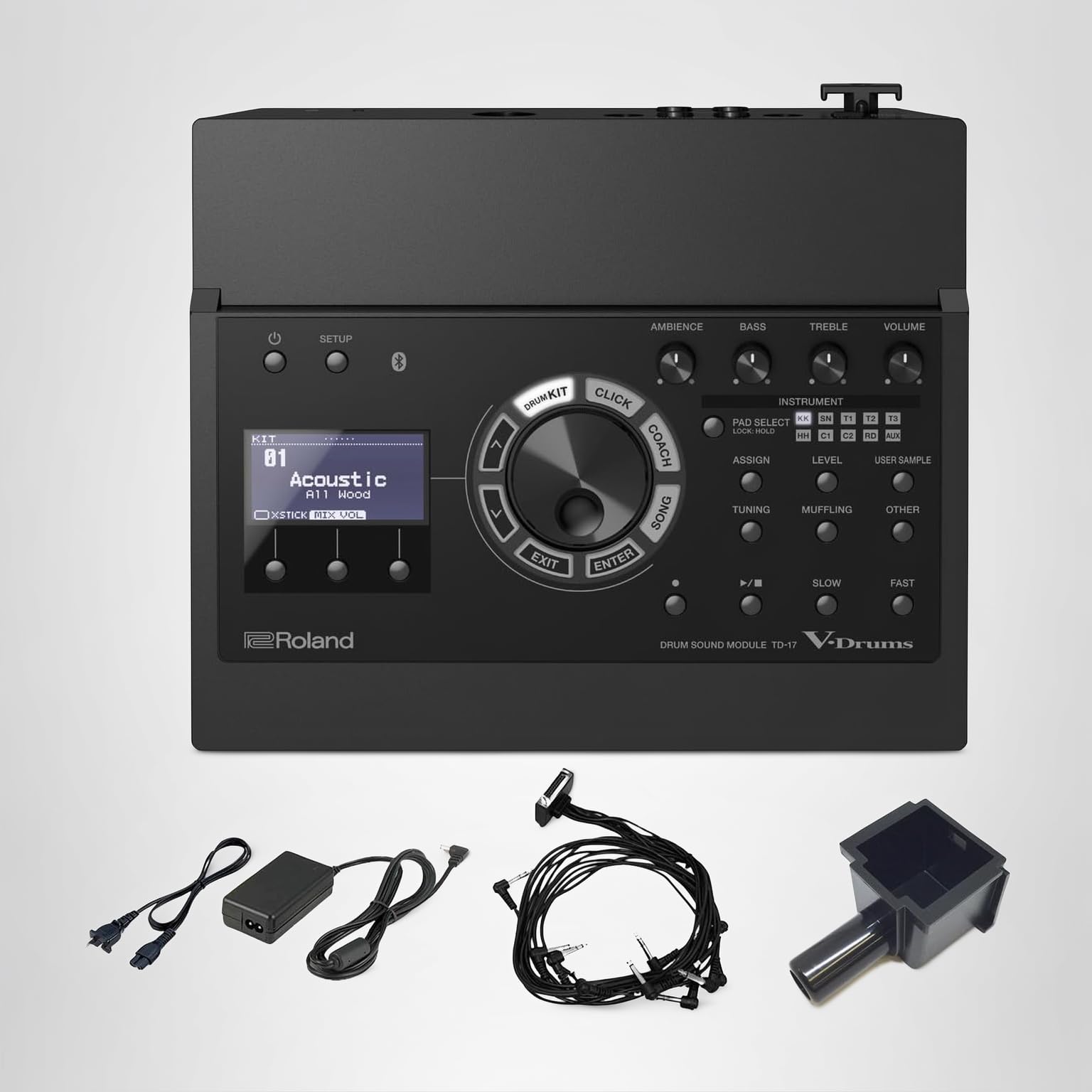 Amazon | Roland TD-17 音源モジュール 接続ケーブル・音源マウント