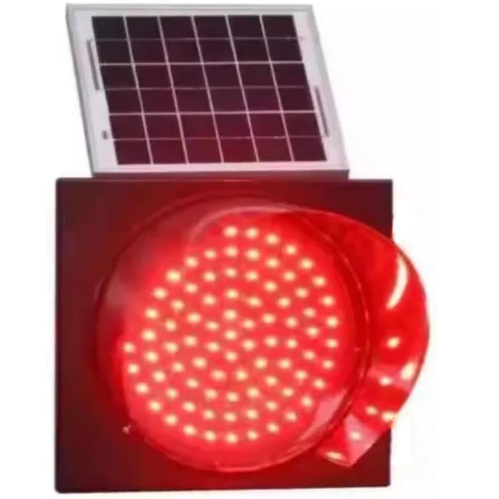 Światła przemysłowe LED 12" (300 mm) z żółto-czerwonymi światłami migającymi, zasilane energią słoneczną migającą na skrzyżowaniach, drogach i drogach drogowych