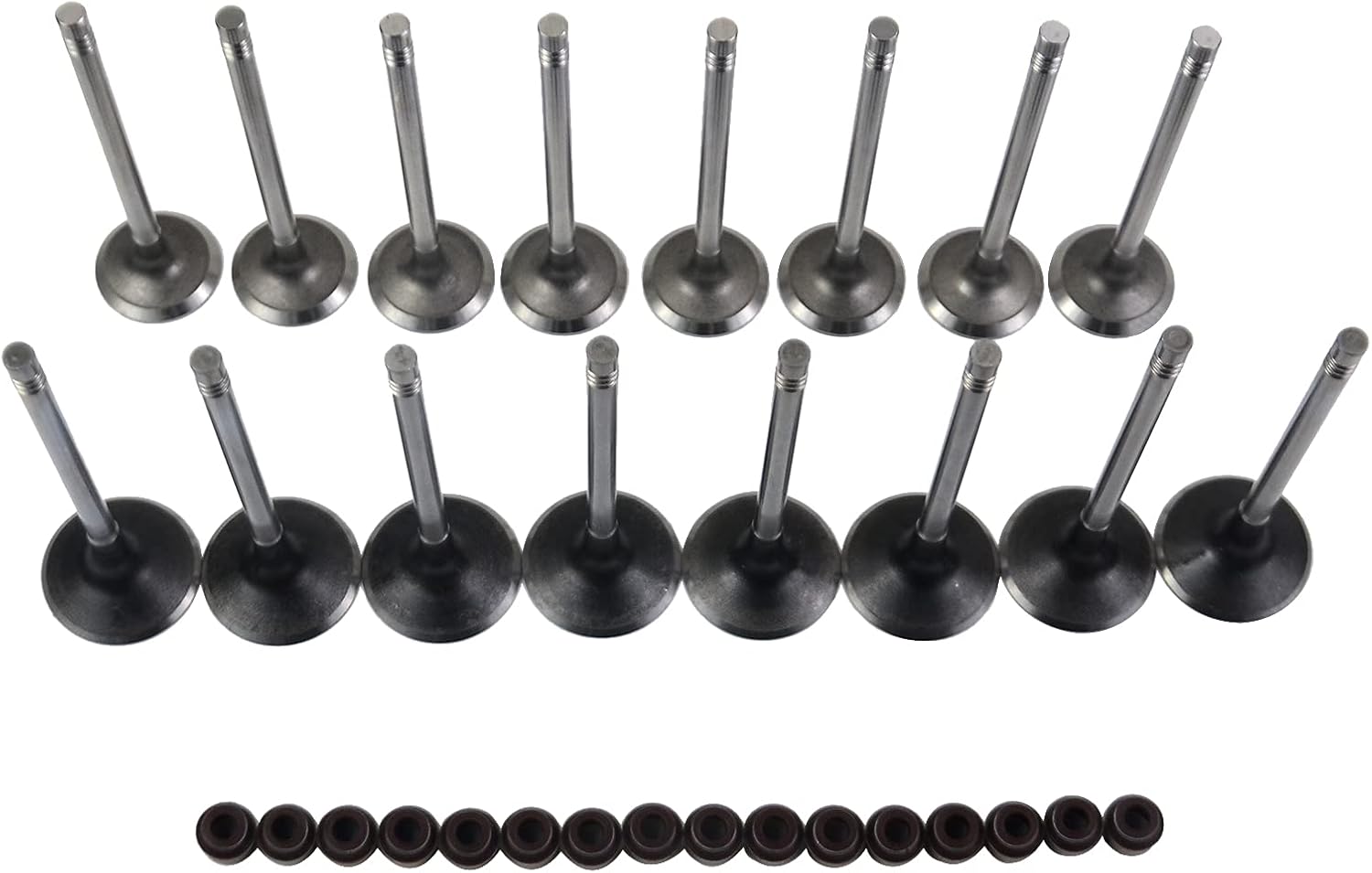 Intake & Exhaust Valves Set Compatible with VW Audi 3.0 TFSI 3.2L 2.8L High Precision Durable Engine Valve Replacement for A4 S4 S5 A6 A7 A8 Q5 Q7 Touareg 06E109601E 06D109611H