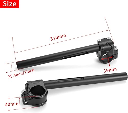 Miniatura 14 de Manillar de 1" con Φ 2.165 in Clip-Ons Manillar compatible con Harley Davidson Sportster Roadster XL1200CX 2016-Current Modified Cafe racer