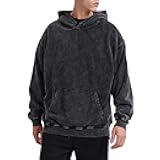 Oversized Hoodie Men Vintage Cotton Casual Hooded Sweatshirt Trendy Baggy Basic Hoodies Retro Pullover Streetwear