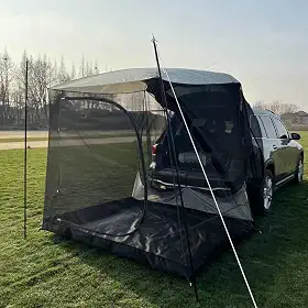 Vilemoon Toldo Para Carro, Abrigo Solar, Barraca Traseira Acampamento, Suv, De Teto Portátil À Prova D'Água Minivan, Hatchback, Viagens Ao Ar Livre (Carro Com Mosquiteiro)