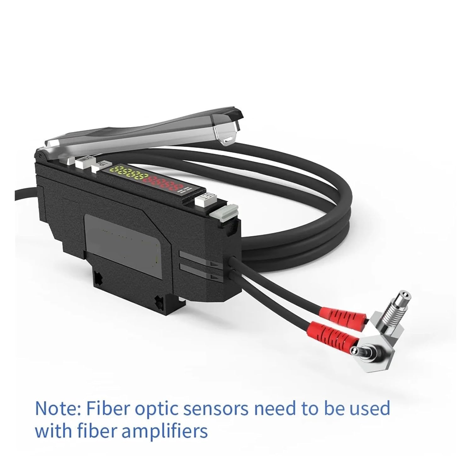 Fiber Optic Sensor Probe Elbow M3 M4 M6 Amplifier NPN PNP Photoelectric Optical Senosr Switch(Ordinary M6 2M)