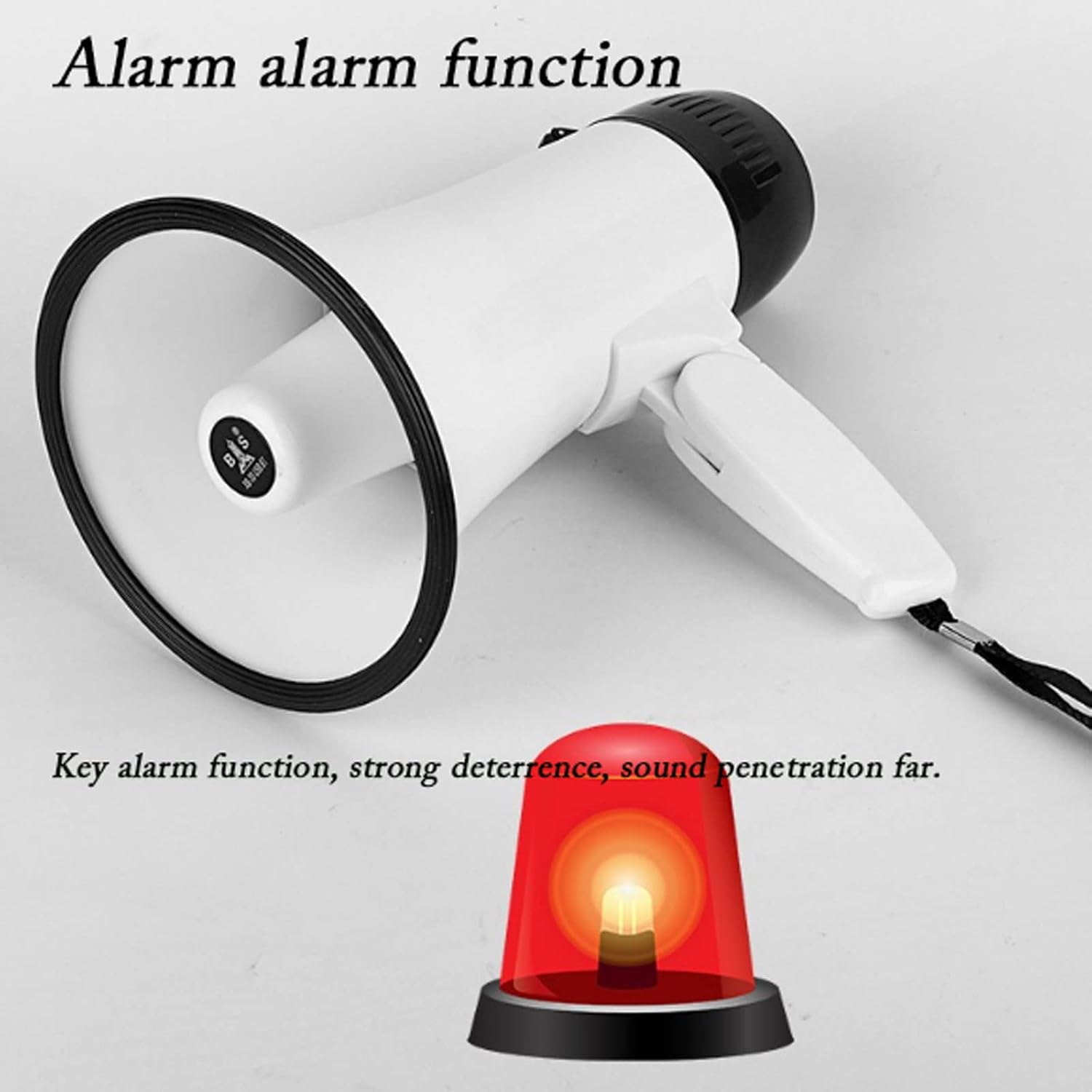 Portable Megaphone Portable Megaphone Speaker Mini Megaphone Handheld Megaphone Bullhorn Built-in Siren with Voice Recorder for Safety Drills Speaker Siren Bullhorn