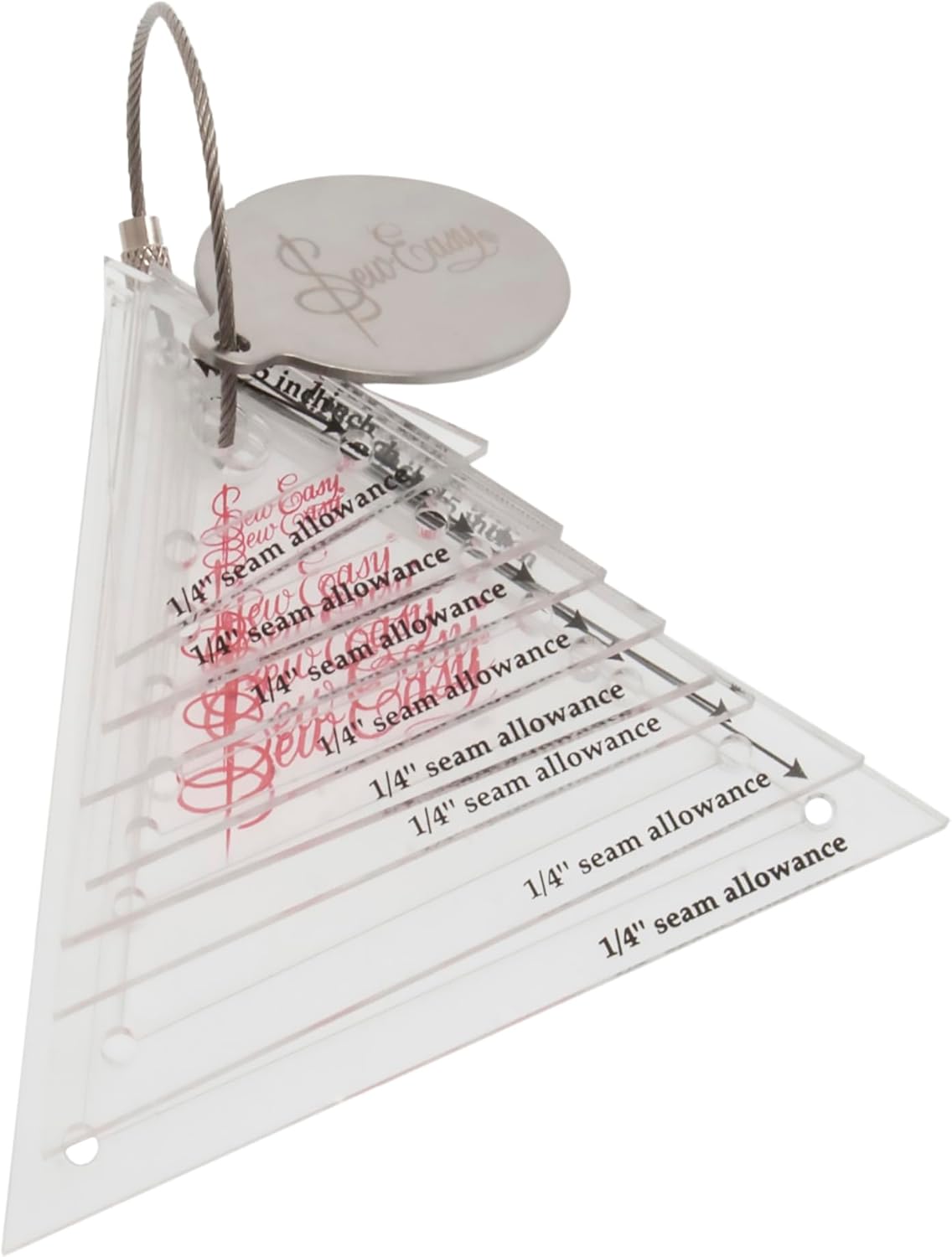 Sew Easy Mini Template – 8 Triangle Set Quilting & Patchwork Shapes for Applique Sewing, Transparent Acrylic Non-Slip, 0.75 – 3”