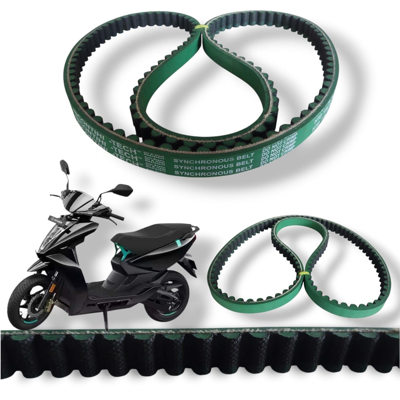 Ather 450X Big Size Drive Belt, Premium HTD 11M 1265 Synchronous Belt, Heavy-Duty Rubber, High Performance, Long Life Scooter Belt (.1)