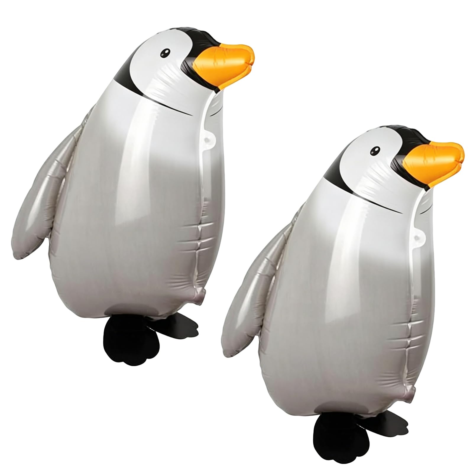 2pcs Penguin Balloons, Penguin Shaped Foil Balloon, Animal Theme Party Decorations for Birthday, Winter Party, Wedding and New Year，D