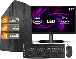 Computador Completo i7 6Ger 16Gb SSD240Gb Monit24