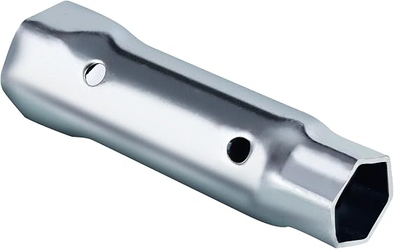 Heavy-Duty RV Water Heater Element Wrench Socket, Dual Hex Anode Rod Removal Tool, 1-1/16 in x 1-1/2 in x 6 in, Universal Fit for Residential and RV Camper Trailers, Galvanized Carbon Steel