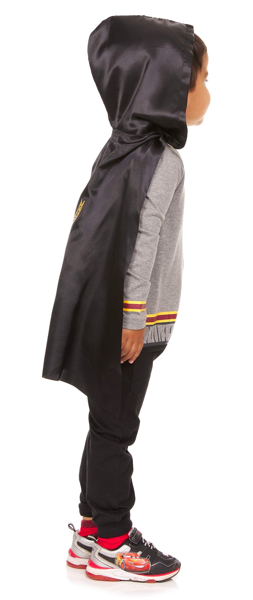 Harry Potter Infant Baby Boy Costume Romper Bodysuit and Hooded Cape Baby Cosplay Set(Grey/Yellow/Red, 3-6 Months)