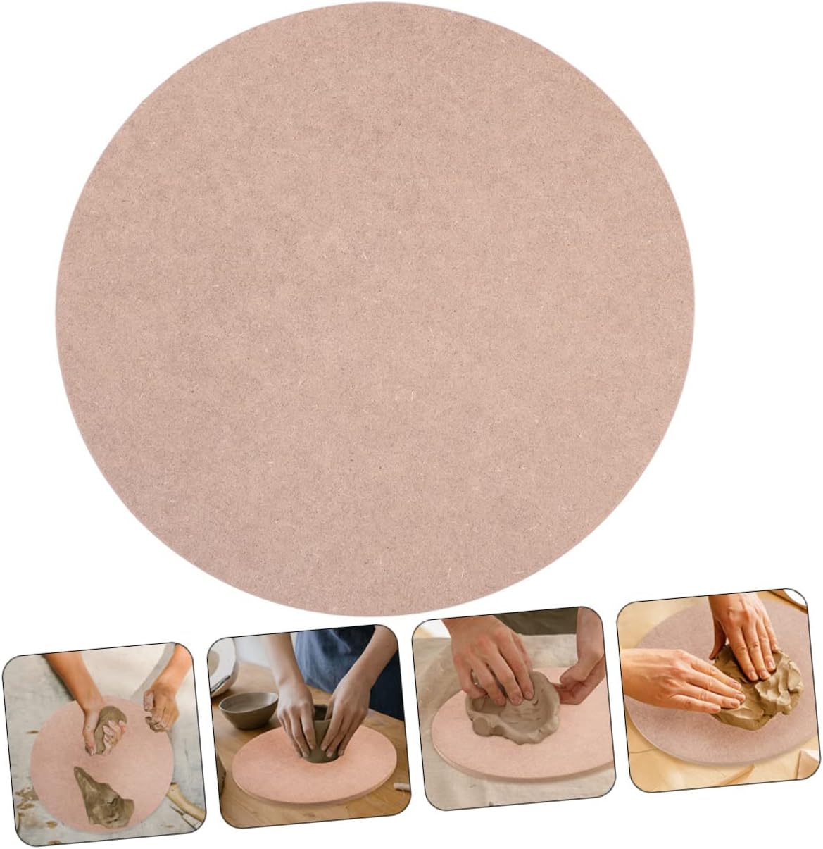 SEWACC Wooden Pallet Pottery Wheel Bat Drying Board Round Base Plate for Sculpture Making