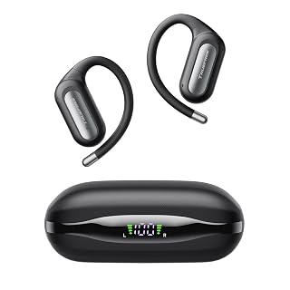 Truefree Open Ear Headphones, Bluetooth 6.0 Earphones Sport, 40H Wireless Earbuds with Earhooks, HiFi Stereo Sound, IPX5 Waterproof, Touch Control, Multipoint Connection for Workout/Running/Work - Amazon product rated Grade B