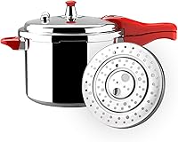 Magefesa Avant 6.2 Qt Aluminum Pressure Cooker - Durable, Fast Cooking for Gas, Electric & Ceramic Stoves with Trivet