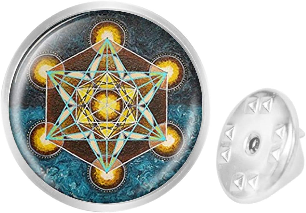 Custom Lapel Pin Brooches Metatron's Cube Sacred Geometry Banquet Badge Pins Trendy