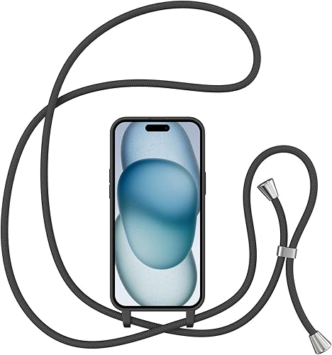 Miniatura 244 de ZTOFERA Funda para iPhone 13 Pro con correa, funda cruzada para teléfono con cordón ajustable para el cuello para el hombro, silicona suave a prueba
