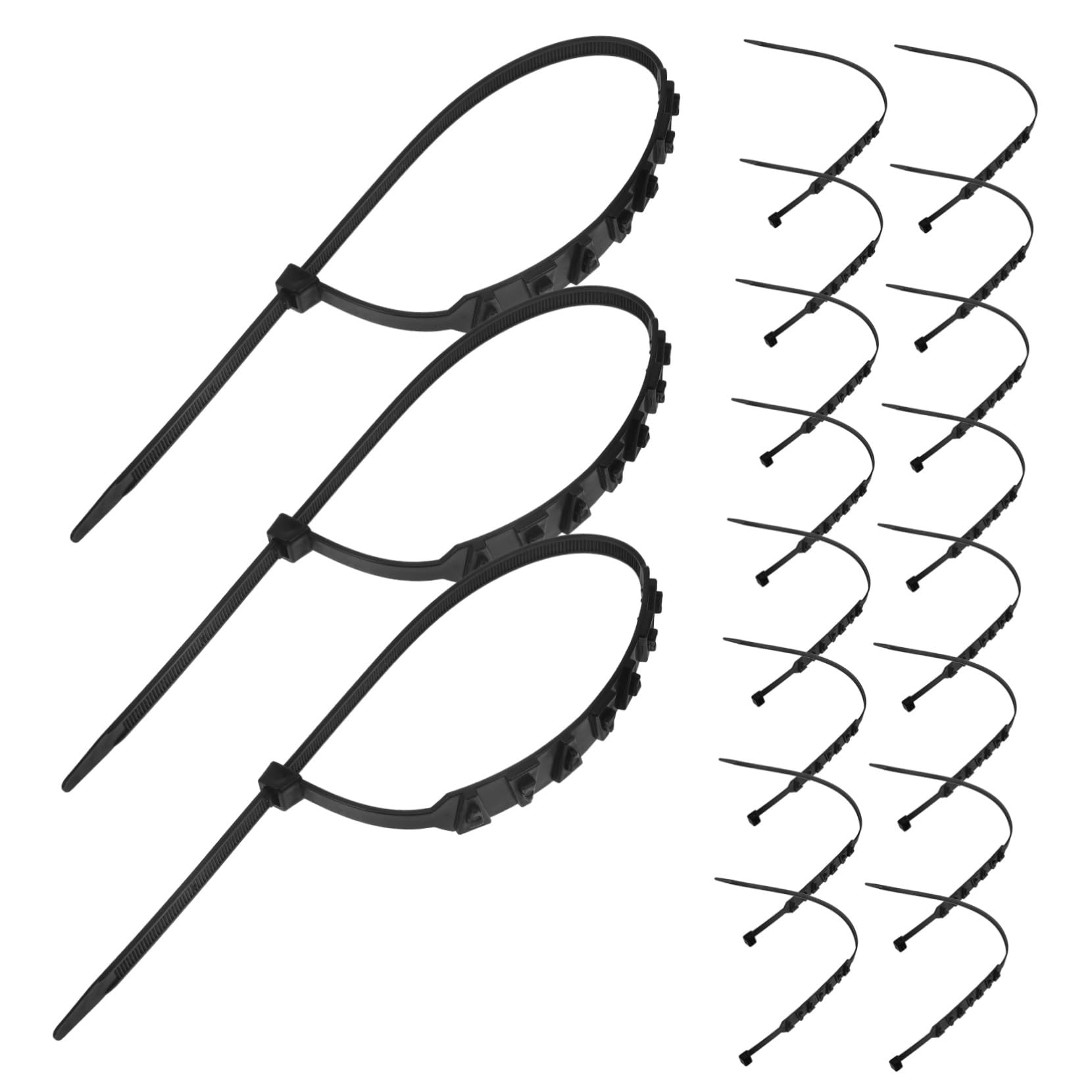 PRETYZOOM 20pcs Snow Chains Grips Snow Tire Chains Skid Ice Chains for Tires Wheel Chains for Snow Tire Chains for Snow Cables for Motorcycle Tires Snow Tires Chains Tire Cables Nylon Black