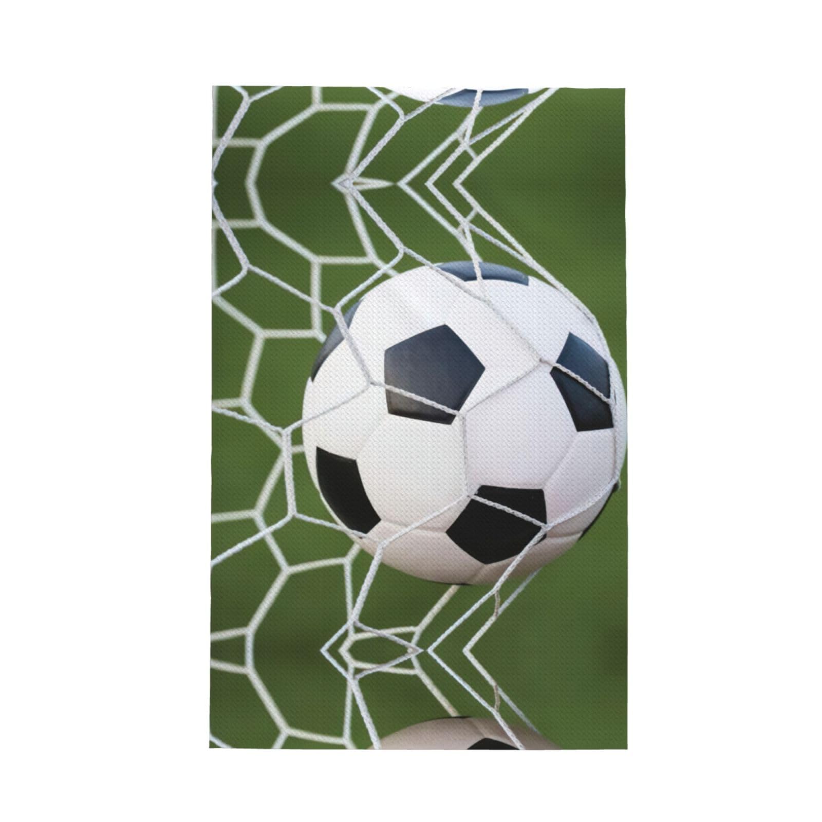 XXahnbm Soccer Ball Print Waffle Kitchen Towel,Absorbent Hand Towel