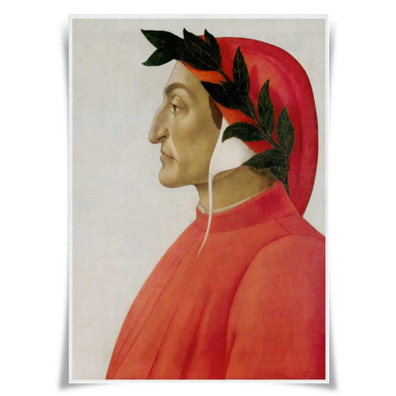 Nice Captain Great Writer Portrait Poster Literary Giants A3 Prints Wall Art Home Decor (Dante Alighieri)