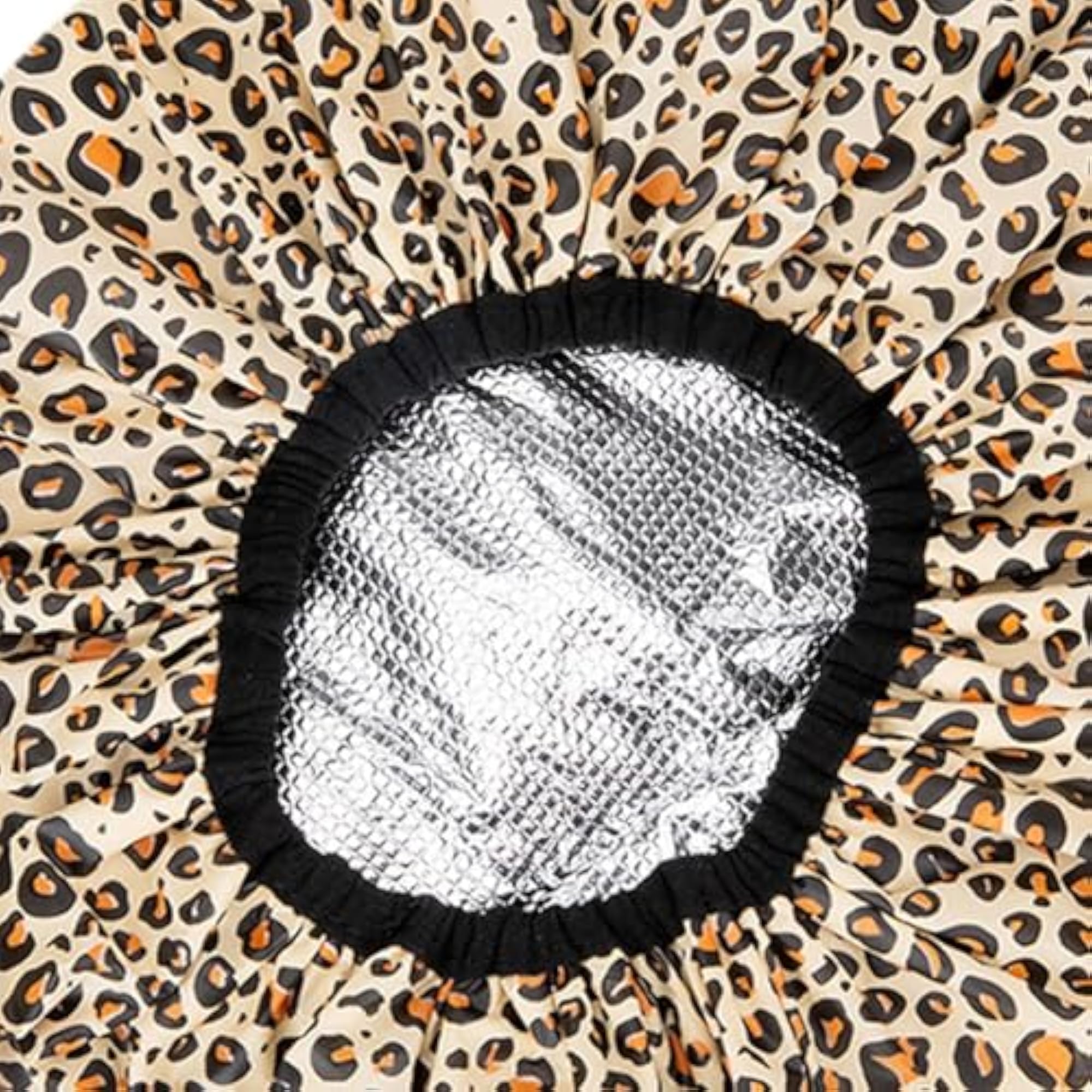 Leopard Print Reusable Shower Cap, Multipurpose Hair Cap for Salon Use