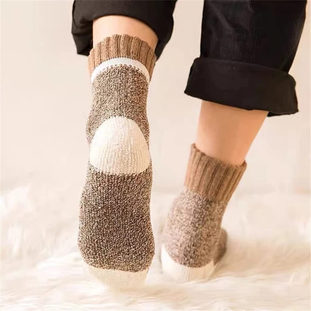 Chtom 5 Pares/Lote de Invierno espesando Calcetines de Lana Toalla de los Hombres Mantenga Calientes Calientes de Calcetines for Masculinos Thermal 38-45 (Color: 5 Mixto Tamaño: 38-45)