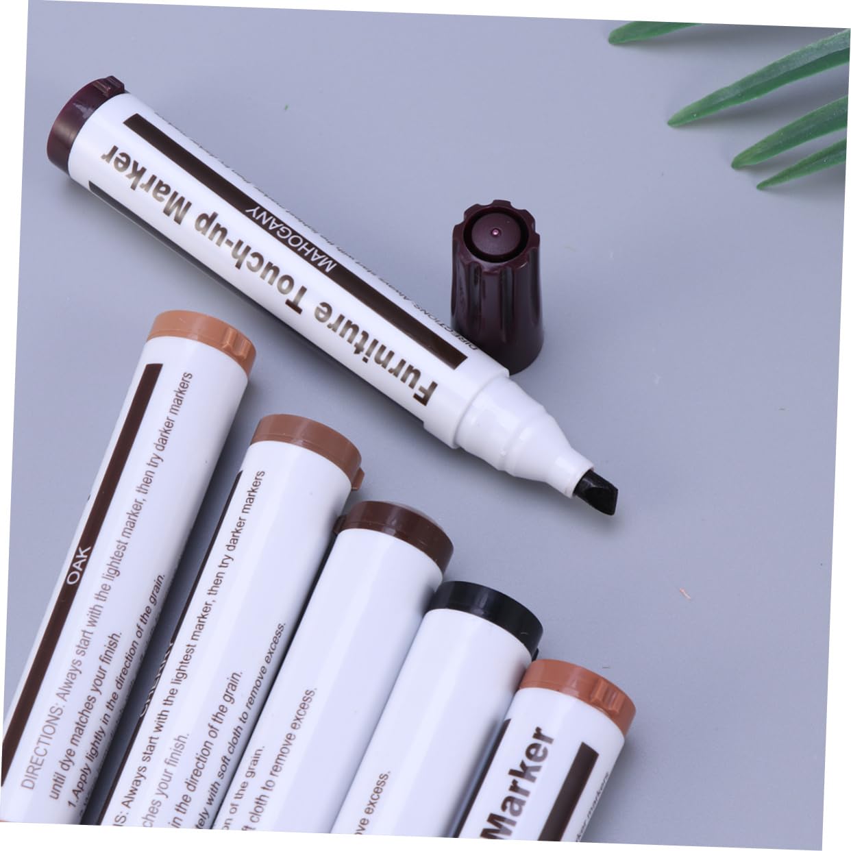 FOMIYES 6-Pack Furniture Paint Marker Brown Furniture Markers for Touch-up Repair
