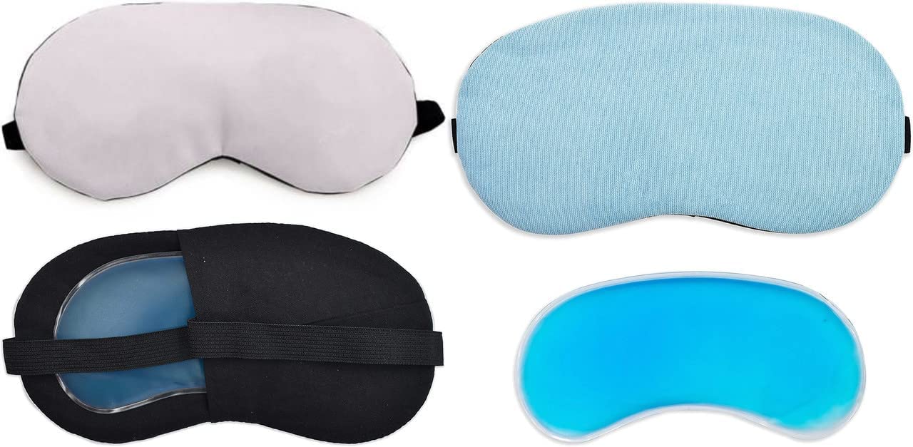 Soft Smooth Blindfold Sleeping Eye Mask with Cooling gel for couples men & women-image-10