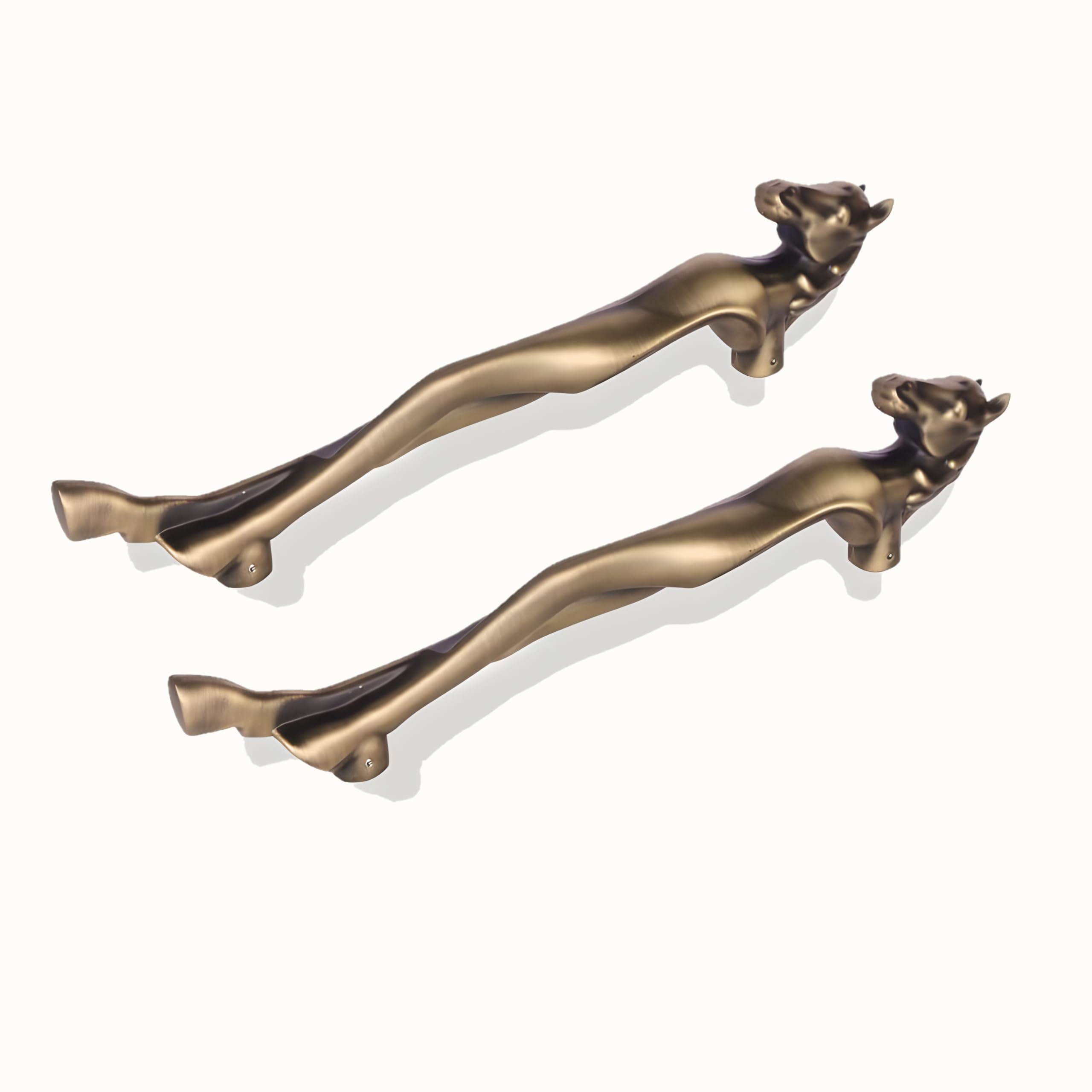 Growfynd Aluminum Horse Door Handles for Main Door Pull Handle Main Glass & Wooden Door Handle Pull & Push Handle Door Accessories Handle Home Décor Door Hardware Antique Brass (Pack of 2, 15 Inch)-image-30