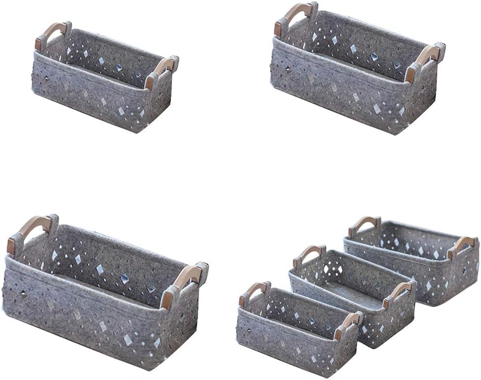 Felt Hollow Storage Box Hollow Felt Storage Basket Storage Box Sundries Clothing Laundry Toy Storage Box Decoration