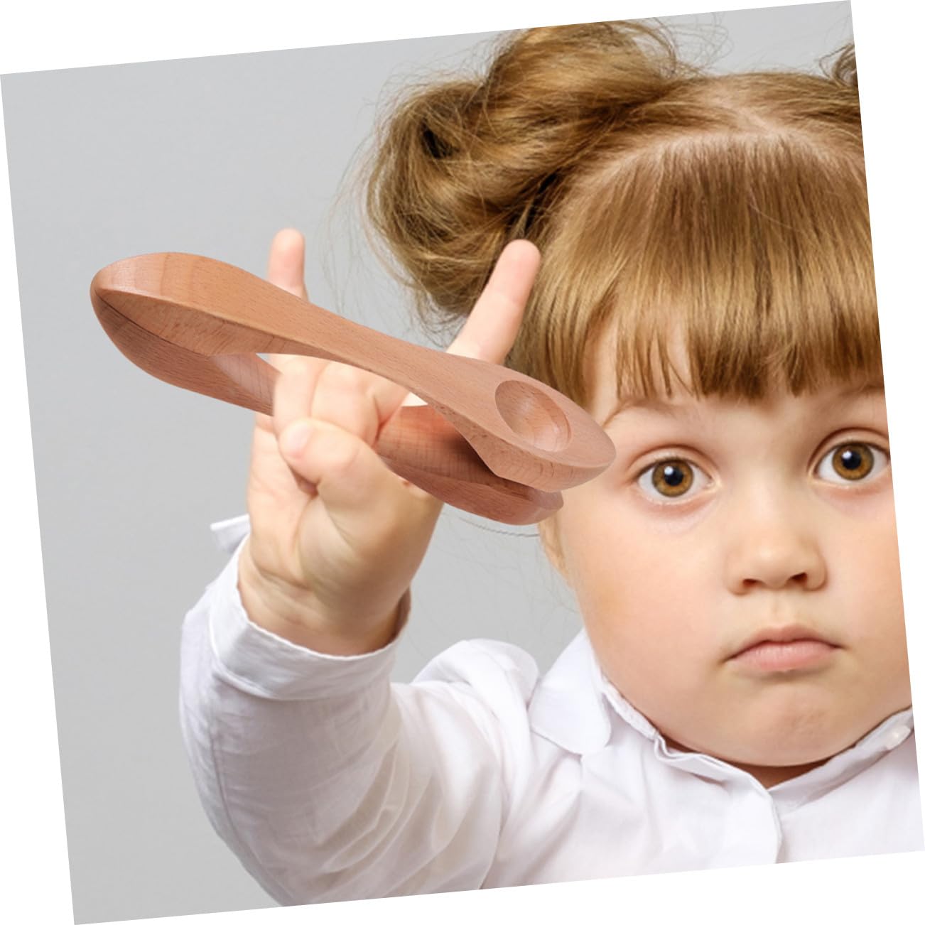 Musiklöffel aus Buchenholz und Metall 2 Stück Traditionelles Handperkussionsinstrument für Musikalische Aufführungen und Bildung Leicht und Langlebig