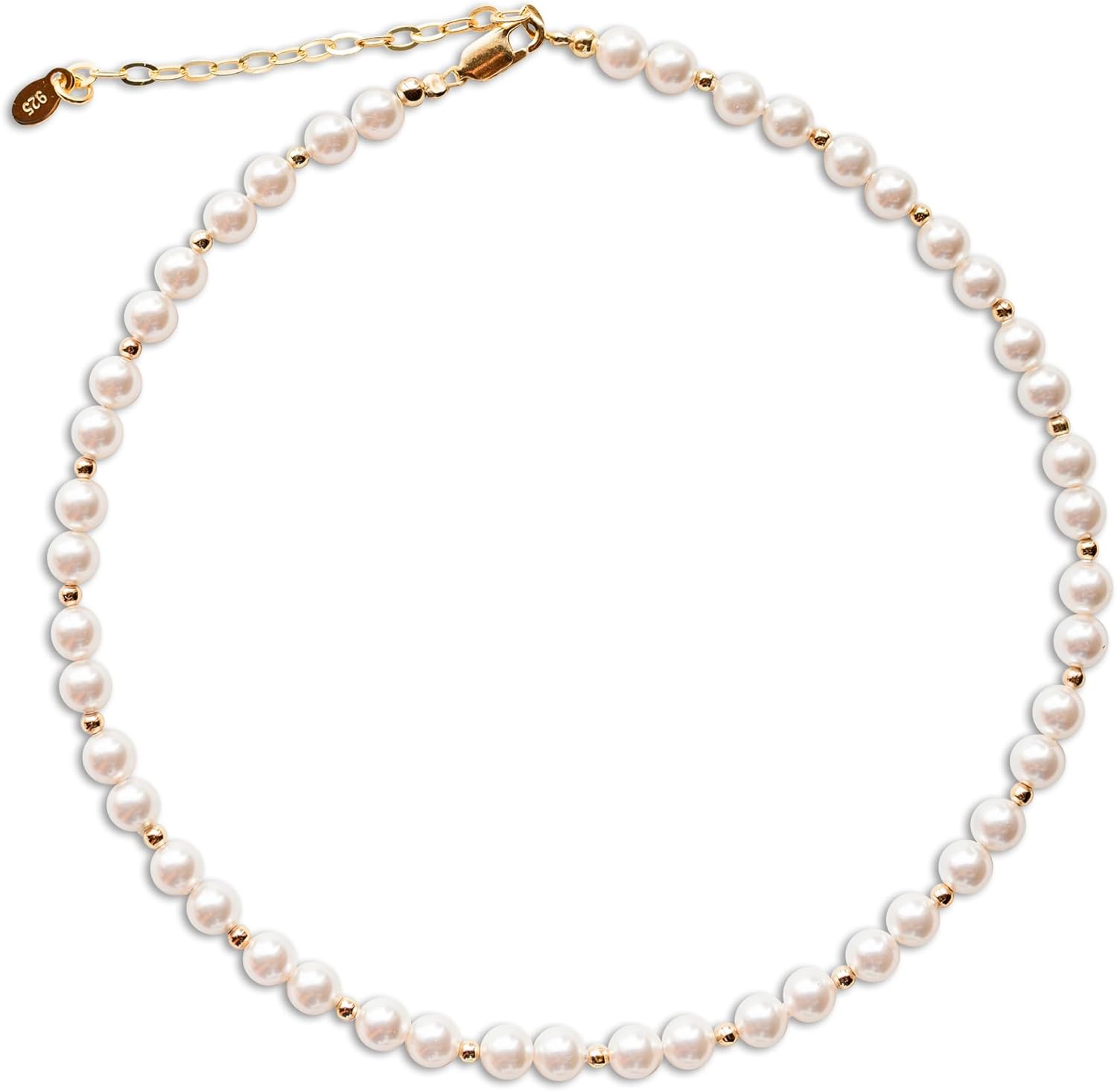 Cherished Moments Children's 14K Gold-plated over 925 Sterling Silver Bracelet with White Simulated Pearls for Babies, Infants, Toddlers, and Girls