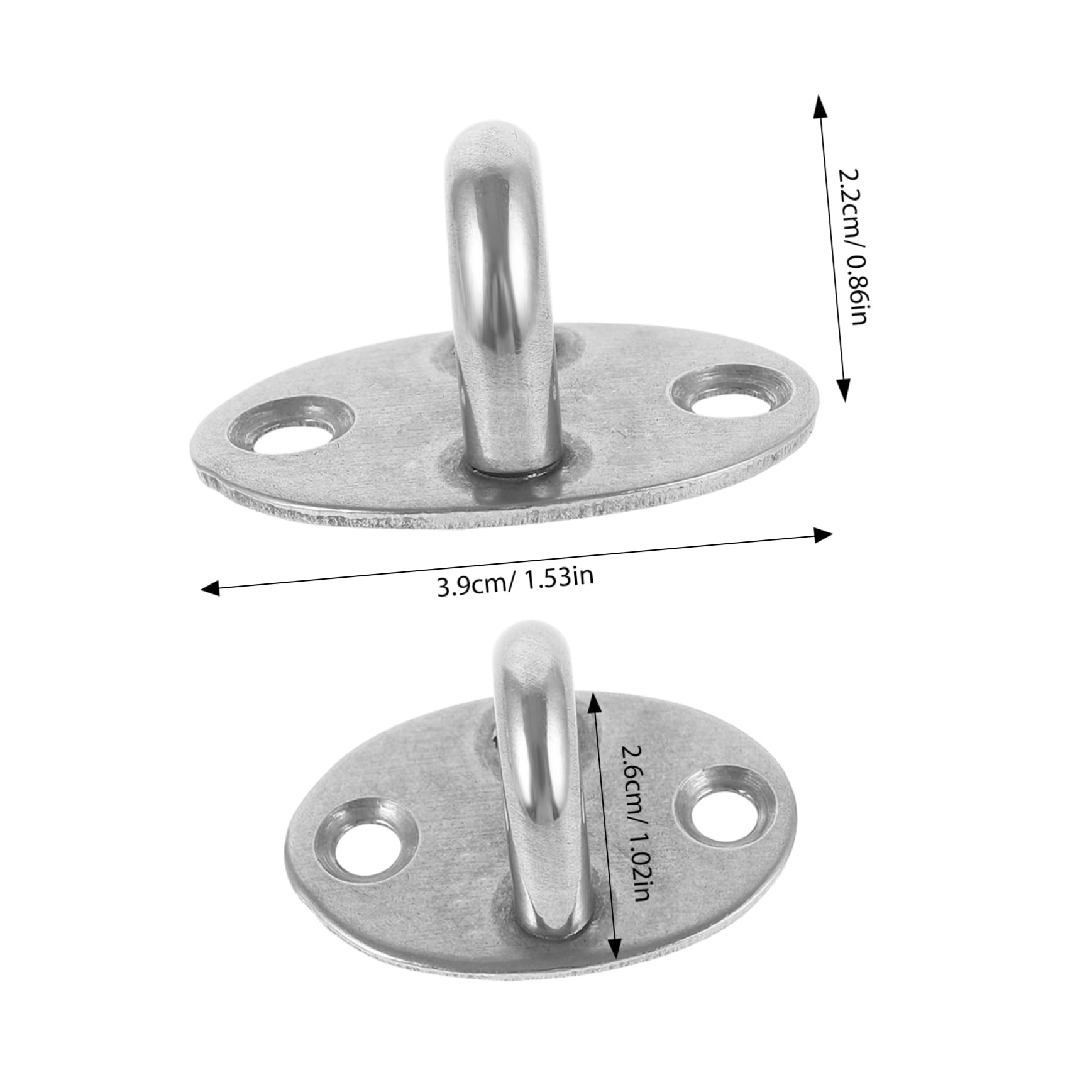 SOLUSTRE Stainless Steel Hooks for Hanging Heavy Duty 10pcs Ceiling Hooks Pad Eye Plate