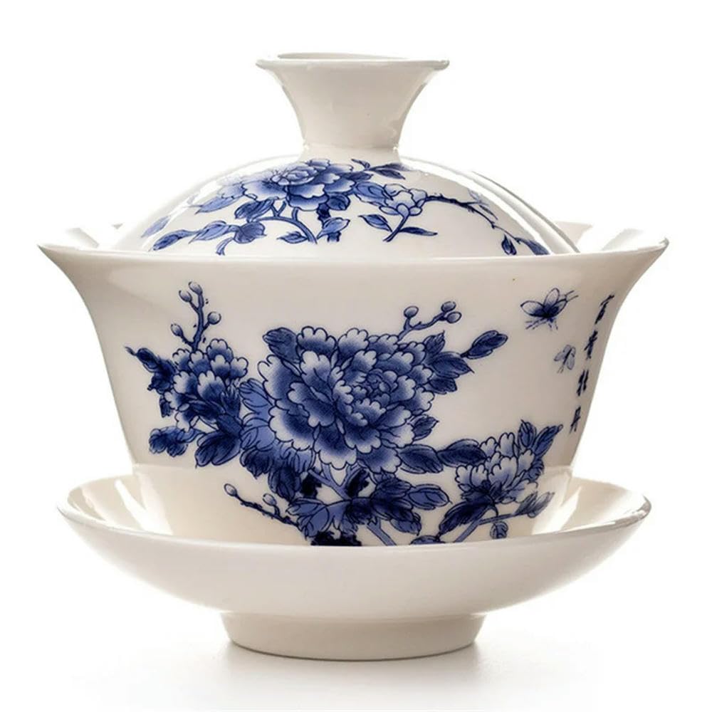 Porcelanowy zestaw do herbaty Gaiwan Kung Fu, Ceramiczny zestaw do herbaty Gaiwan Kung Fu w kolorze czarnym, 130 ml