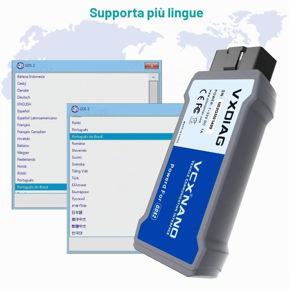 VXDIAG VCX Nano GDS2 e Tech2Win strumento diagnostico compatibile per GM/OPEL con sistema di programmazione diagnostica globale GDS & GDS2