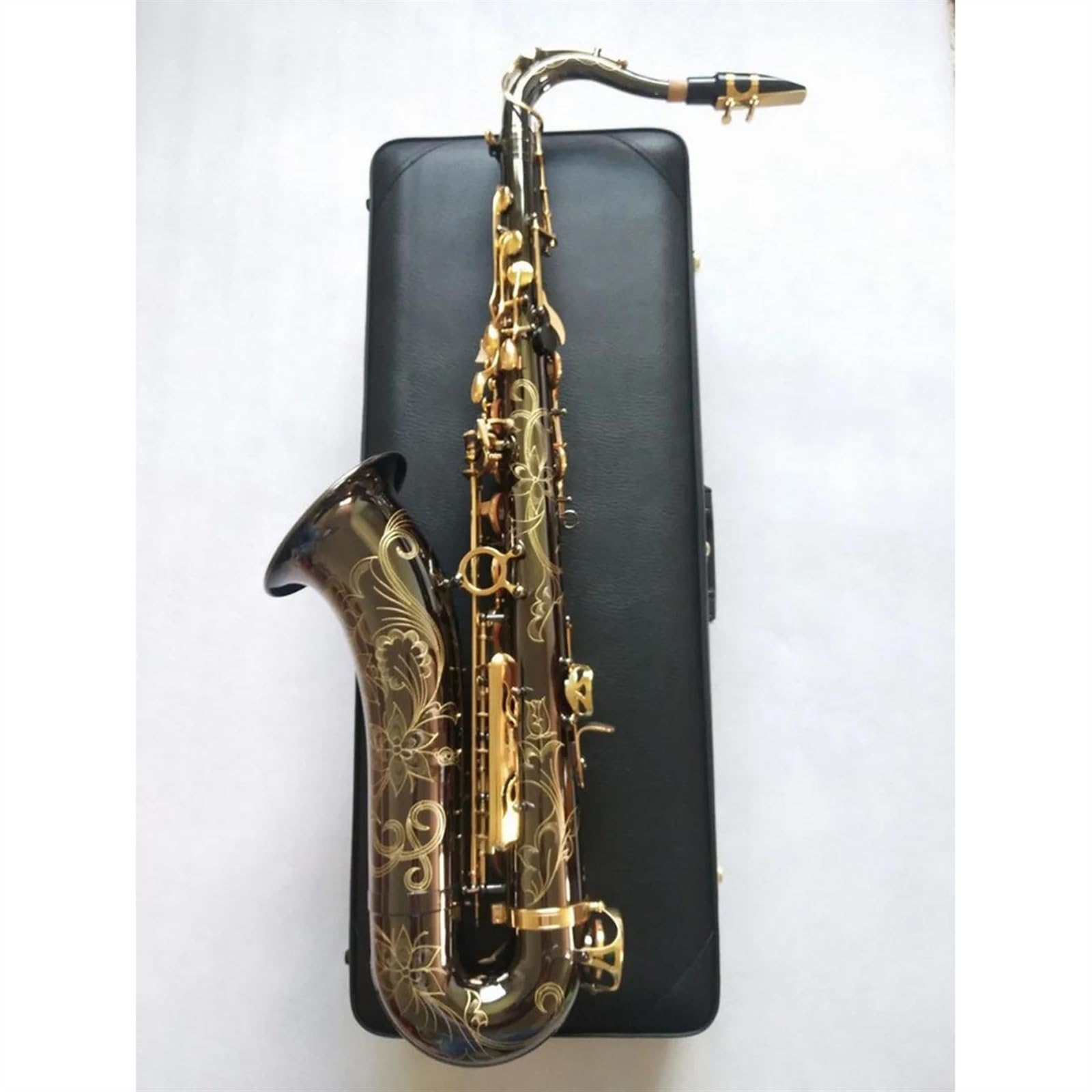 Principianti sassofono Sassofono Tenore Giapponese B Flat Strumento Musicale In Nichel Nero Oro Sassofono Professionale (Color : Tenor)